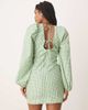 ASOS DESIGN ASOS DESIGN fit and flare mini dress with tie back detail in green gingham-Multi - 2