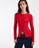 ASOS DESIGN ASOS DESIGN fitted rib knit longline cardigan in red - 1