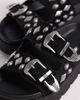 ASOS DESIGN ASOS DESIGN Flair boho studded sandals in black suedette - 2