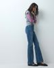 ASOS DESIGN ASOS DESIGN flare jeans with creased detailing in mid wash blue - 1