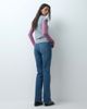 ASOS DESIGN ASOS DESIGN flare jeans with creased detailing in mid wash blue - 2