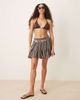 ASOS DESIGN ASOS DESIGN flare pleated beach mini skort in charcoal-Gray - 2