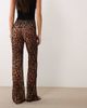 ASOS DESIGN ASOS DESIGN flared sheer mesh pants in leopard print-Multi - 3