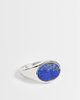 ASOS DESIGN ASOS DESIGN flat blue lapis stone signet ring in silver - 1