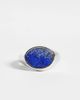 ASOS DESIGN ASOS DESIGN flat blue lapis stone signet ring in silver - 2