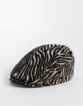 ASOS DESIGN ASOS DESIGN flat cap in zebra-Multi