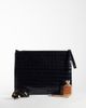 ASOS DESIGN ASOS DESIGN flat portfolio clutch bag in black croc - 2