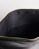 ASOS DESIGN ASOS DESIGN flat portfolio clutch bag in black croc - 3
