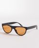 ASOS DESIGN ASOS DESIGN flatbrow sunglasses with black frames and amber lenses - 1