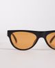 ASOS DESIGN ASOS DESIGN flatbrow sunglasses with black frames and amber lenses - 2