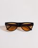ASOS DESIGN ASOS DESIGN flatbrow sunglasses with black frames and amber lenses - 3