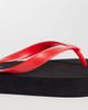 ASOS DESIGN ASOS DESIGN Flavio flip flops in black and red-Multi - 4
