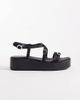 ASOS DESIGN ASOS DESIGN Fleetwood strappy flat sandals in black - 1