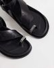 ASOS DESIGN ASOS DESIGN Fletcher footbed sandals with metal toe loop in black - 2