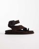 ASOS DESIGN ASOS DESIGN Fletcher footbed sandals with metal toe loop in chocolate-Brown - 1