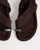 ASOS DESIGN ASOS DESIGN Fletcher footbed sandals with metal toe loop in chocolate-Brown - 2