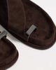 ASOS DESIGN ASOS DESIGN Fletcher footbed sandals with metal toe loop in chocolate-Brown - 4