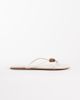 ASOS DESIGN ASOS DESIGN Fleur skinny strap toe thong sandals with amber bead in white - 2