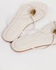 ASOS DESIGN ASOS DESIGN Fleur skinny strap toe thong sandals with amber bead in white - 4