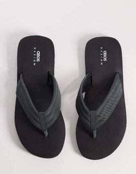 ASOS DESIGN ASOS DESIGN flip flops with grosgrain straps in khaki green