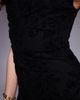 ASOS DESIGN ASOS DESIGN flocked floral sleeveless ruched side mini dress with grown on neck in black - 3