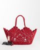 ASOS DESIGN ASOS DESIGN floral crochet grab handle tote bag in cherry red-Blue - 2