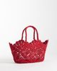 ASOS DESIGN ASOS DESIGN floral crochet grab handle tote bag in cherry red-Blue - 4