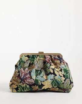 ASOS DESIGN ASOS DESIGN floral jacquard frame clutch bag-Multi