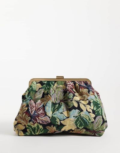 ASOS DESIGN ASOS DESIGN floral jacquard frame clutch bag-Multi