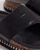ASOS DESIGN ASOS DESIGN Floris toe loop flat sandals in black croc - 3