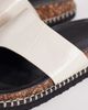 ASOS DESIGN ASOS DESIGN Floris toe loop flat sandals in off-white croc - 4