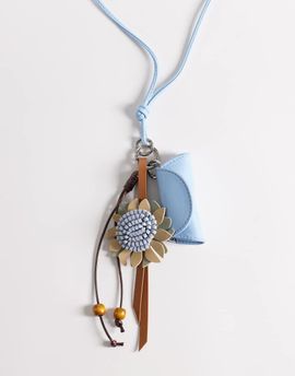 ASOS DESIGN ASOS DESIGN flower and lipstick case necklace with charm details in blue