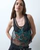 ASOS DESIGN ASOS DESIGN flower embellished sheer cami in black - 1
