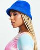 ASOS DESIGN ASOS DESIGN fluffy bucket hat in cobalt blue - 4