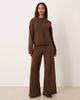 ASOS DESIGN ASOS DESIGN fluffy knit oversized hoodie in chocolate brown - part of a set - 3