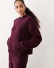 ASOS DESIGN ASOS DESIGN fluffy knit oversized hoodie in plum - part of a set-Red - 1