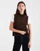 ASOS DESIGN ASOS DESIGN fluffy knit tank top with high neck in brown - 1