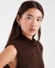 ASOS DESIGN ASOS DESIGN fluffy knit tank top with high neck in brown - 3