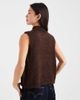 ASOS DESIGN ASOS DESIGN fluffy knit tank top with high neck in brown - 4