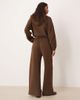 ASOS DESIGN ASOS DESIGN fluffy knit wide leg pants in chocolate brown - part of a set - 3