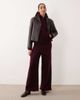ASOS DESIGN ASOS DESIGN fluffy knit wide leg pants in plum - part of a set-Red - 1