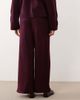 ASOS DESIGN ASOS DESIGN fluffy knit wide leg pants in plum - part of a set-Red - 4