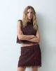ASOS DESIGN ASOS DESIGN fluffy mini skirt in burgundy-RED - 1