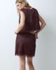 ASOS DESIGN ASOS DESIGN fluffy mini skirt in burgundy-RED - 4