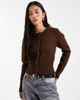 ASOS DESIGN ASOS DESIGN fluffy neat fit knit cardigan-Brown - 1