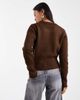 ASOS DESIGN ASOS DESIGN fluffy neat fit knit cardigan-Brown - 2