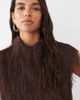 ASOS DESIGN ASOS DESIGN fluffy sleeveless funnel mini dress in chocolate-Brown - 3