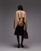 ASOS DESIGN ASOS DESIGN fluffy sweater with cape back in mocha-Brown - 2