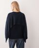 ASOS DESIGN ASOS DESIGN fluffy sweater with cape back in navy - 2
