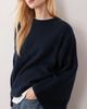 ASOS DESIGN ASOS DESIGN fluffy sweater with cape back in navy - 4